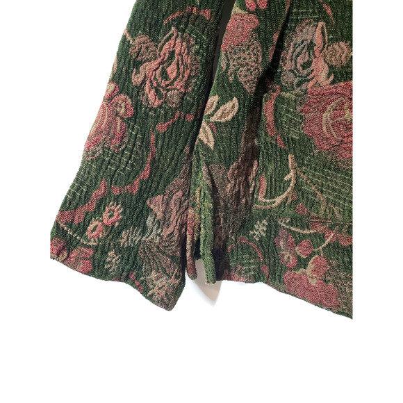 CMC Color Me Cotton Brocade Womens XL Jacket Jacquard Tapestry Floral Coat Art - Picture 3 of 9